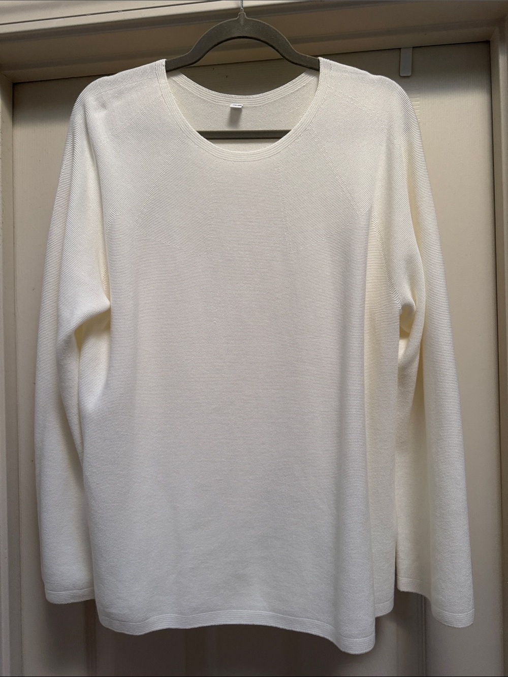 Uniqlo 3D Knit Cotton Sweater Cream/Off White Sz XL